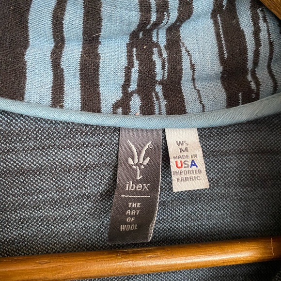 ibex 100% Merino Wool Long Sleeve Full Zip Jacket Sweater  Women’s Size Medium - Picture 10 of 12